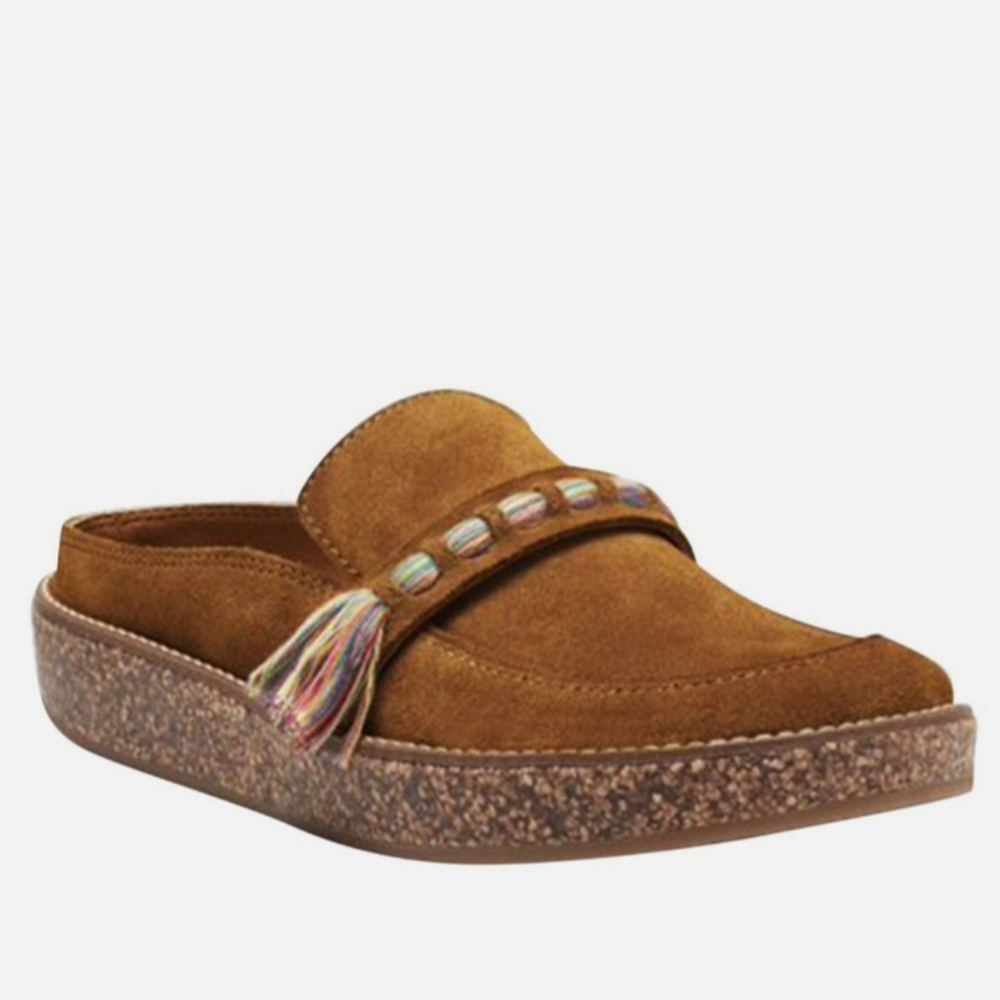 Lucky Brand Suede Mules Slides 9
